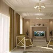 Living room in a private house: interior photo